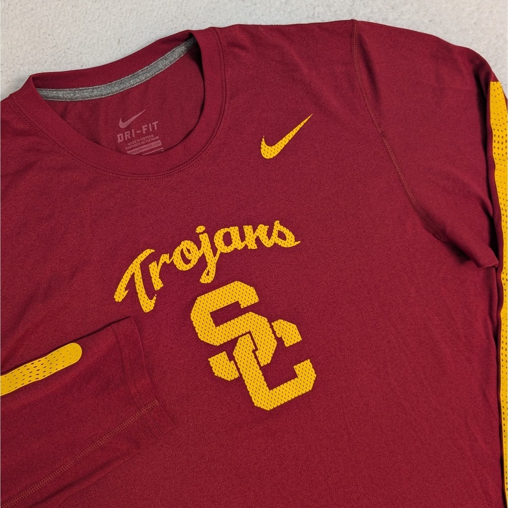 Nike USC Trojans Football‎ Performance Stretch Mens Red Size M FA1502gvb
